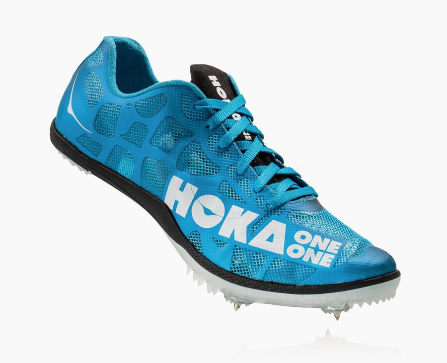 Hoka One One Çivili Koşu Ayakkabısı Erkek Mavi/Beyaz - Rocket X - VU3084512